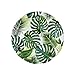 Talking Tables Pack of 12 Tropical Paper Plates - Palm Leaf Disposable Tableware for Kid's Jungle Party, Hawaiian Theme, Summer Luau, Green