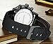 Watches Mens Sports Chronograph Waterproof Analog Quartz Watch with Black Leather Band Fashion Watch Women Watches