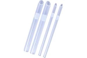 AccGin 4pcs Piercing Needles Receiving Tubes, Plastics Body Jewelry Piercing Receiver （4mm 8mm）