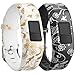 SKYLET Bands Compatible with Garmin Vivofit JR Kids/Vivofit 3/ JR.2 Bands, 2 Pack Silicone Replacement Bands Compatible with Garmin Vivofit 3 Vivofit JR.2 with Secure Buckle Women Men Large