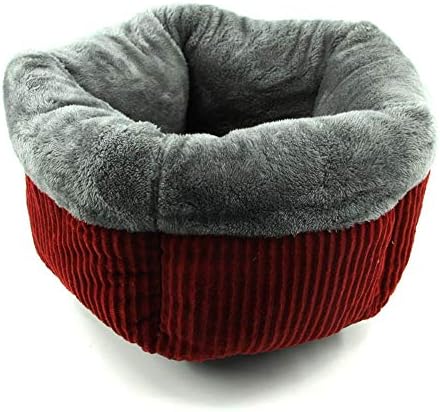 TYIOWALI Cat Bed Dog Pet Pentagon Round Nest Sleeping Bag Washable Bite Resistant Canvas Soft Warm Game Rest Comfortable Pet House Multi-Function Puppies Four Seasons Universal Luxury Cave,S