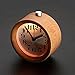 Alarm Clock,Orcbeg alarm clocks for bedrooms /Small Analog Wooden Circular Vintage Travel Digital Alarm Clock Battery Operated/No Tick With Snooze and Nightlight Backlight (LightWoodGrain)