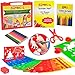 Drawing Kit for Kids with Sticker Sheets, Arts and Crafts for Kids 4+ Years, Drawing Stencils Set for Kids with Clips, Stickers, Coloring Pencils in Travel Case, Full Kids Drawing Kit with Stencil Set