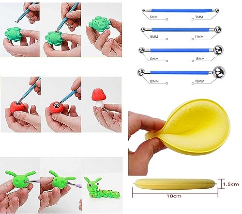 Langqun 31pcs Clay Tools,Pottery Tools Kit,Air Dry Clay Tools,Polymer Clay Dotting Tools,Ceramic Supplies for Kids and Adults,Sculpting,Modeling,Shaping