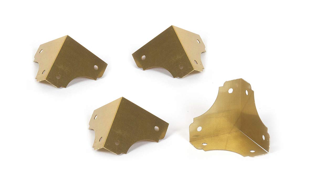 Occre Ref: 19136 CASE CORNER Set of 4 brass corner pieces to build a showcase to display your model