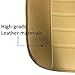 Car Seat Cushion, 1PC Edge Wrapping Car Interior PU Leather Car Seat Cushions Protector Front Car Seat Covers, Single Seat Cushion Cover Pad Mat for Auto Four-door sedan & SUV Driver Seat(Beige)