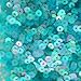 4mm Flat Round Sequin Paillettes ~ Aqua Water Blue Frost Iridescent Rainbow ~ Loose Sequins for Embr