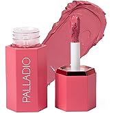 Palladio Liquid Blush for Cheeks & Lips 2-in-1 Makeup, Weightless Cream Formula, Smudge Proof Long-Wearing, Natural Look, Dewy Finish, Cool Pink