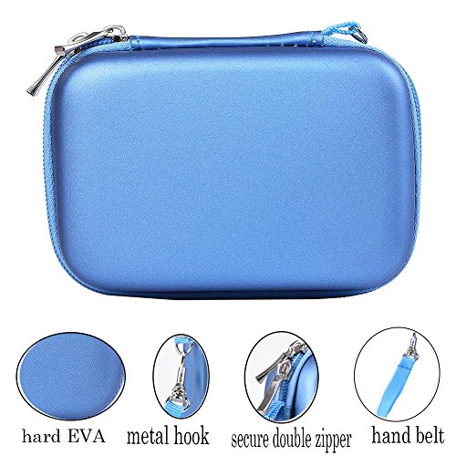 SAIKA Shockproof Travel Carrying Hard Case Storage for HP Sprocket Portable Photo Printer (2nd Edition)/Polaroid Zip Mobile Printer/Lifeprint 2x3 Portable Protective Pouch Box - Blue - Thumbnail 2