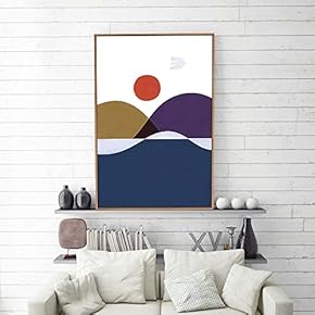 Framed Home Artwork Abstract Simple Style for Living Room Bedroom
