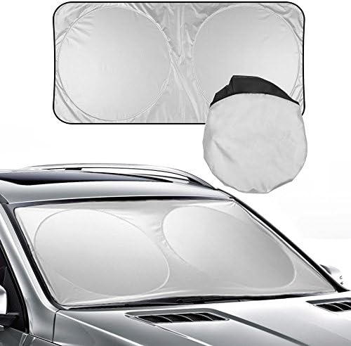 SUNKY Car Front SUN Shade, UV Protector (74.8” x 35”) Shield Auto Cover Pop Up Sunshade for Truck SUV Minivan Front Window Keeps Cool Fits Various Vehicles