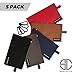 5 Pack - Heavy Duty 16 oz. Canvas Tool Bags with Dependable Metal Zippers, Multi-Purpose, Durable, Storage & Organize,12.5” x 7” Pouch, Easily Sorts Supplies