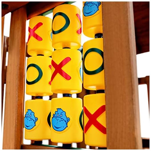 Gorilla Playsets 07-0010 Tic Tac Toe Spinner Activity Panel for Swing Sets, Yellow