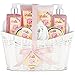Spa Gift Basket with Pink Peony Fragrance, Perfect Christmas or Birthday Gift For for Women, Gift Set Includes Bubble Bath, Shower Gel, Body Scrub, Body Lotion, Bath Salts, Body Cream, And More