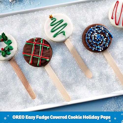 OREO WHITE FUDGE COVERED CHOCOLATE SANDWICH COOKIES, LIMITED EDITION HOLIDAY COOKIES, 8.5 OZ