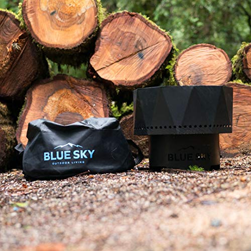 Blue Sky Outdoor Living PFP1513 Portable Pellet Fire Pit, Black