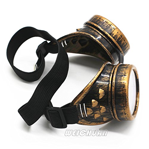 WEICHUAN-New-Sell-Vintage-Steampunk-Goggles-Glasses-Cosplay-Cyber-Punk-Gothicpurple-bronze
