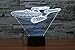 LOTOS Star Trek Battleship 3D Optical Illusion Multi-colored Change Touch Botton Desk Lamp Table Light