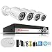 POE Security Camera System, Jennov 4 Channel 1080P PoE Security System CCTV Home Surveillance Outdoor IP Cameras Night Vision Power Over Ethernet, Motion Detection(No Hard Drive)