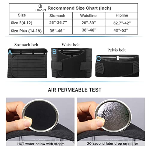 TiRain 3 in 1 Postpartum Belly Wrap Waist Pelvis Band, 3 in 1