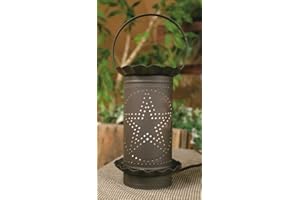 CTW HOME COLLECTION CTW 812504 Punched Star Wax Warmer, 11- Inch High, Rustic Brown