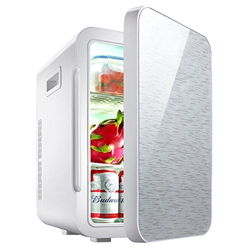 Click Here to See More Images LE Mini Fridges Car heating and cooling refrigerator 22L small mini Refrigeration Car home Student dormitory small refrigerator Single door Single core single door (silver),22L_452934cm