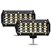 AMBOTHER Light Bar 7 Inch 240w 24,000lm LED Off Road Lights Pods Spot Beam Fog Driving Work Light for Truck ATV ATV SUV Boat Jeep Tractor etc, Quad Row, 2 Year Warranty, 2 Pack