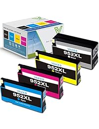 VAKER Remanufactured Replacement for HP 952 952XL Ink Cartridges to use with Officejet Pro 8710 8720 8702 8715 8740 7740 7720 8730 8210 8216 8210 (1 Black, 1 Cyan, 1 Magenta, 1 Yellow,4 Pack)