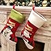 WEWILL Classic Christmas Stockings Set of 2 Santa, Snowman Xmas Character 17-Inch (Style 1)