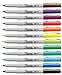 Permanent Marker, Ultra Fine Tip, Assorted, 12/Set SAN37172