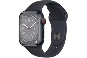 Apple Watch Series 8 (GPS, 45mm) Midnight Aluminum Case with Midnight Sport Band (Renewed Premium)