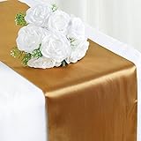 Efavormart 10 Packs of Premium Satin Table Top Runner for Weddings Birthday Party Fit Rectangle and Round Table 12