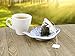 Teapot-Shaped Tea Bag Coasters (4-Pack); Blue & White Tea Spoon/Teabag Caddies
