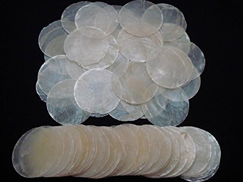100 Pcs Round Capiz Sea Shell Blank No Hole Craft 2"
