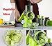 Mandoline Slicer With 3 Round Stainless Steel Blades,Manual Veggie Slicer,Fast Vegetable/Fruit Cutter,Cheese Shredder,Rotary Drum Grater with Strong-Hold Suction Cup with Free Clean Brush, Blue ¡­