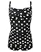 Tempt Me Women One Piece Plus Size Vintage Polka Dot Ruched Boy Shorts Monokini Swimwear
