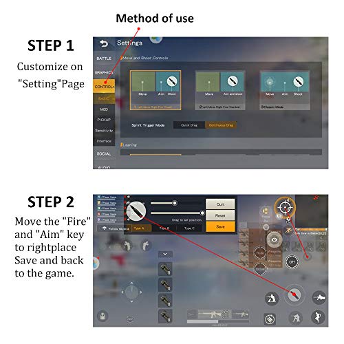 Mangotek Mobile Phone Game Controller, L1R1 Sensitive Shoot and Aim Trigger Buttons, Fortnite/PUBG/Knives Out/Rules of Survival Gaming Camepad with Cooling Fan Radiator and Power Bank for Android iOS