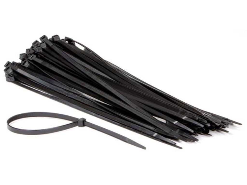 Perel ECTB400 7.8 m Nylon Cable Tie Set - Black