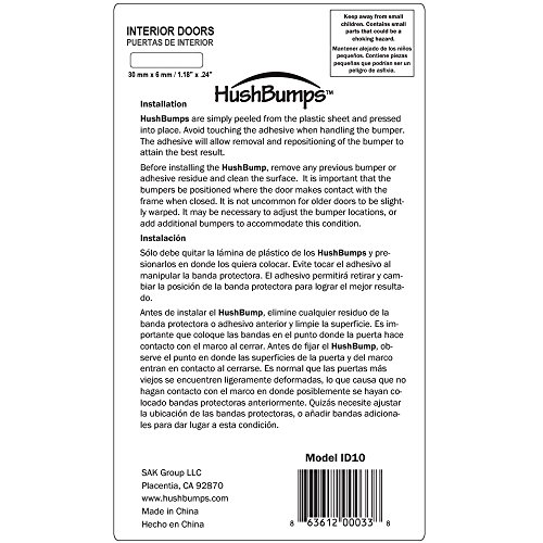 HushBumps UltraQuiet Bumpers for Interior Doors 3Pack. Delivers