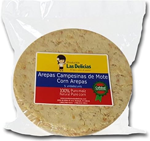 Arepas de Mote (4 PACKS)(20 UNITS) Whole Corn Arepas