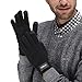 LETHMIK Mens&Womens Winter Touchscreen Gloves,Unisex Knit Gloves with 2 Texting Fingers for SmartPhones Black