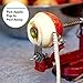 Vremi Apple Peeler Corer Slicer Machine with Vacuum Suction Base - Cast Iron Rotating Spiralizer Apple Peeler for Countertop with Stainless Steel Blades for Apples Fruit Vegetable or Potato - Red