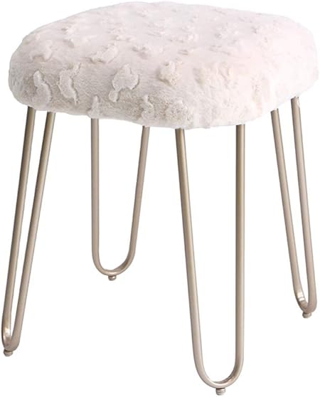 Dressing Stool Plush Stool Metal Vanity Stool Dining Footstool Pouffe Upholstered 150kg Weight Capacity Load 4 Legs 40 40 50cm Amazon Co Uk Kitchen Home