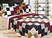 ALL FOR YOU 3-Piece Reversible Bedspread/Coverlet / Quilt Set- Oversize(to The Floor)-Real Patchwork-White Back (King, California King)