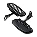 Chrome-Plated Aluminum Streamliner Passenger Footboard Floor Board & Mount Kit Compatible with 1993-2023 Harley Touring Models (Rear Floorboard, Black)