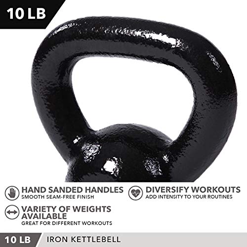 Kettlebell-Weights-Cast-Iron-by-Day-1-Fitness--11-Sizes-Available-5-60-Pounds-Ballistic-Exercise-Core-Strength-Functional-Fitness-and-Weight-Training-Set-Free-Weight-Equipment-Accessories