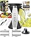 Electric Food Spiralizer - 3-in-1 Food Processor, Salad Shooter, Spiral Shredder, Dishwasher Safe Removable Parts, Includes Switchable Cutting Blades & Electronic Plug-in Design - NutriChef