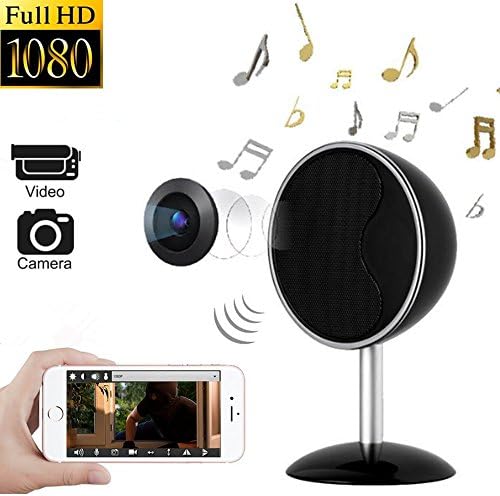 Hidden Camera Speakers - Spy Camera 170 Degree 1080P WiFi HD Night Vision Mini Camera Video Recorder Wireless Nanny Cam