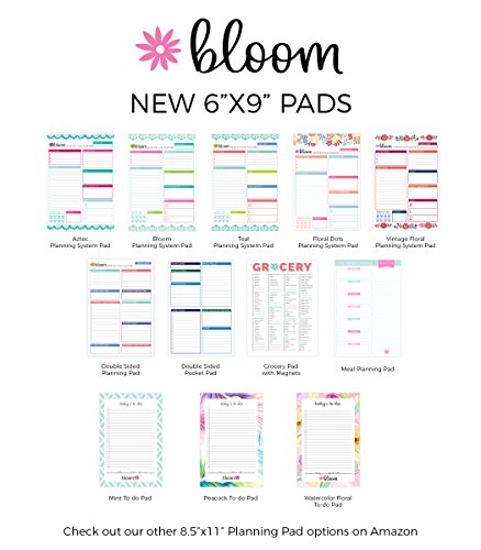 Bloom Daily Planners Planning System Tear Off To Do Pad - Teal Daily Planner To Do Pad 6" X 9" (869983000007)