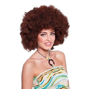 Peluca XXL Afro marrón Disfraz Carnaval Halloween Accesorios Disco